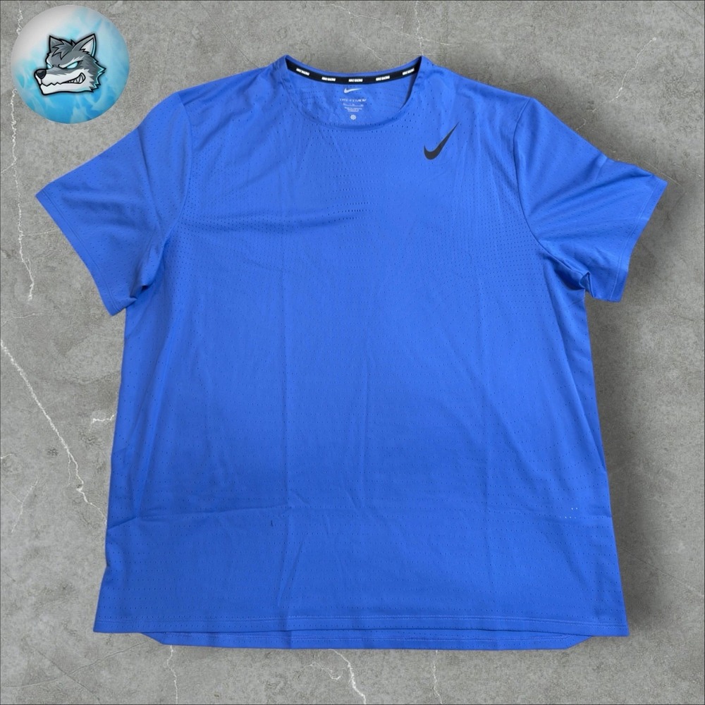 Nike Dri-Fit ADV Aeroswift Racing Short Sleeve Shirt Mens Sz XL Blue HJ3377-411